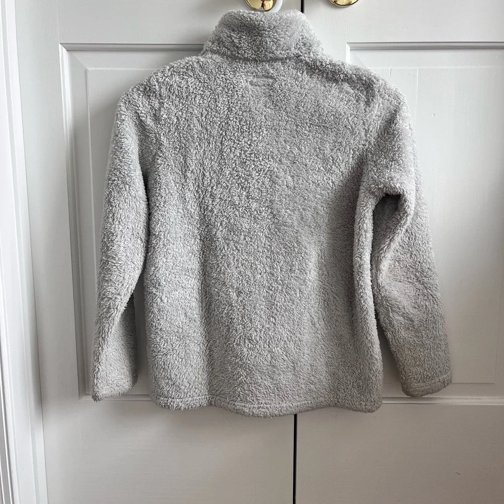Girls Patagonia Los Gatos 1/4 zip fleece, gray, size L - Picture 4 of 5